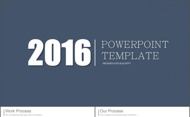 2016蓝色商务工作汇报PPT模板缩略图