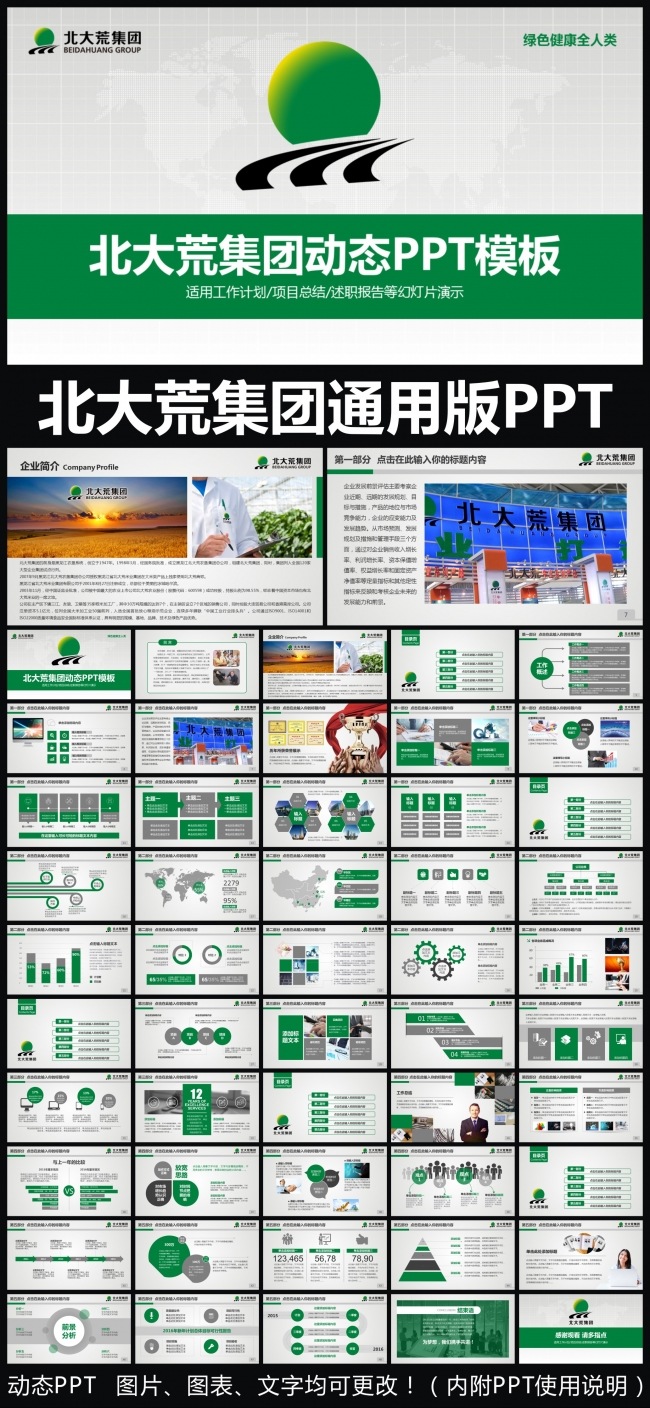 北大荒集团企业简介通用版动态PPT专用模板