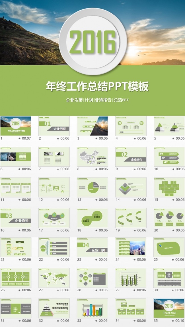 工作总结汇报年终总结PPT模板图片