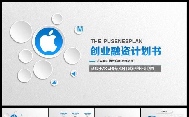（精品推荐）商业创业融资计划书ppt模板缩略图