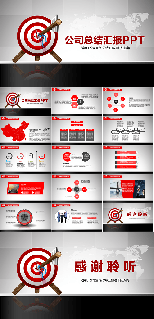 公司总结汇报PPT