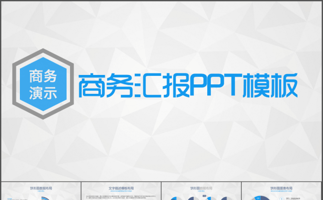 工作总结数据图表商务汇报PPT模板缩略图