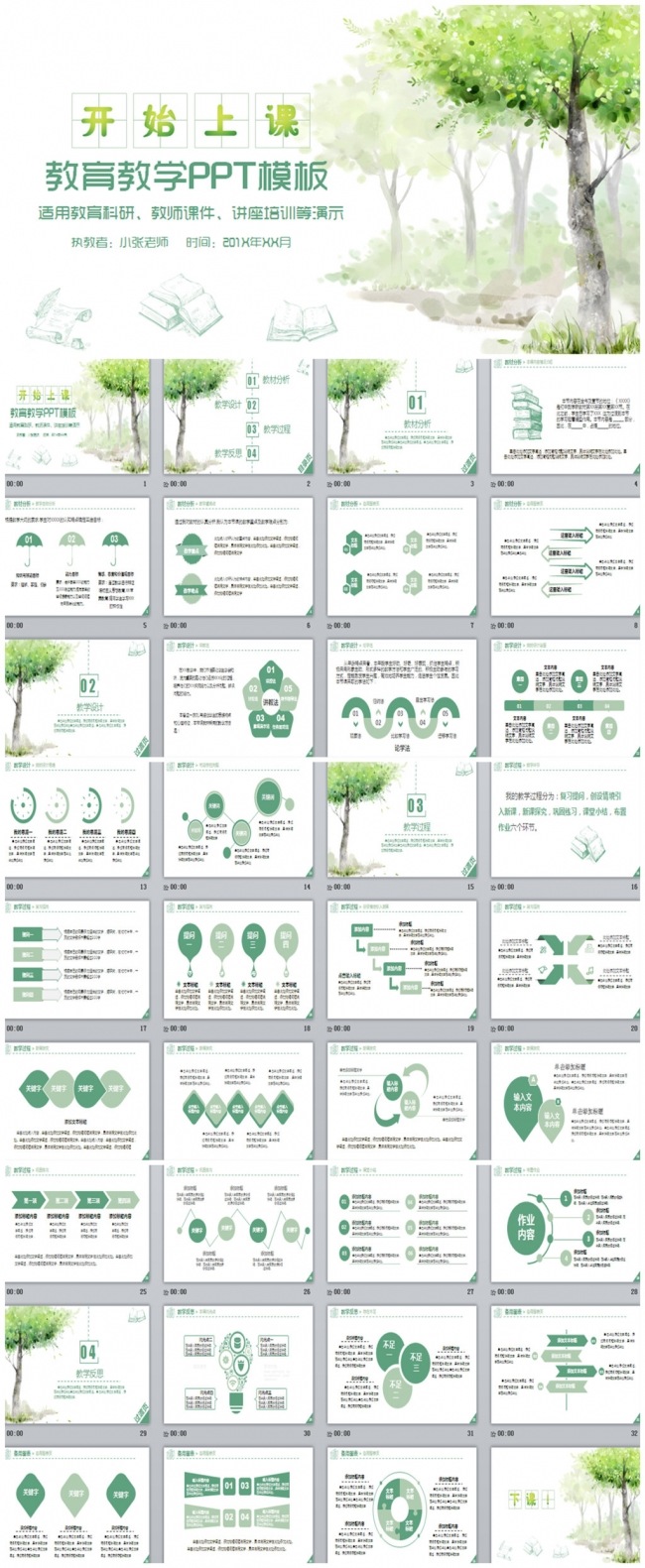 精美微课说课学校教育教学通用PPT