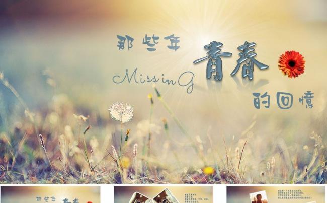 青春回忆匆匆那年电子相册ppt模板缩略图
