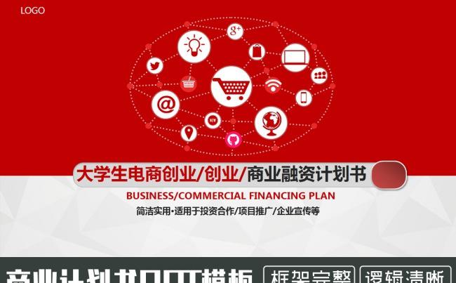 时尚创意大学生电商创业商业计划书PPT动态模板缩略图