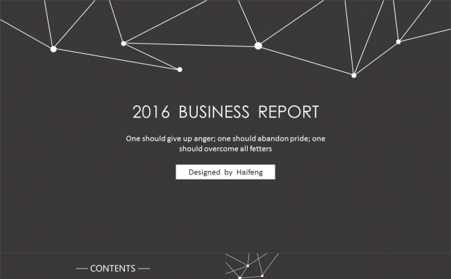 2016黑白至简商务动态汇报模板缩略图