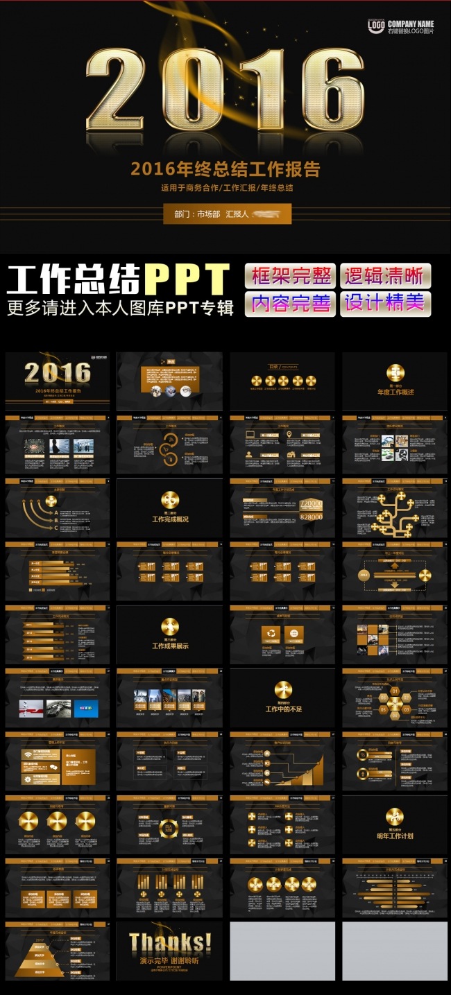 2016工作总结新年计划PPT