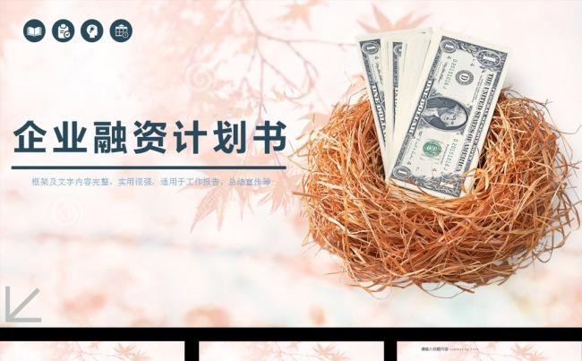 鸟巢企业金融理财计划书ppt模板缩略图