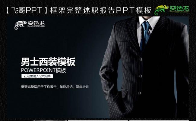 成功男士西装设计ppt模板缩略图