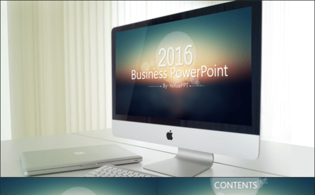 【叶雪PPT】2016唯美IOS动态商务通用模板缩略图