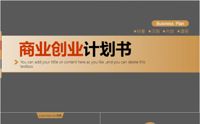 轻奢大气黑金商业计划书缩略图