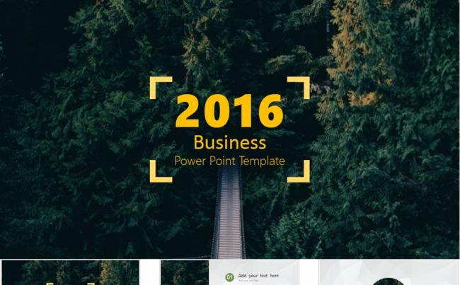 绿色简洁2016微立体工作计划PPT模板缩略图