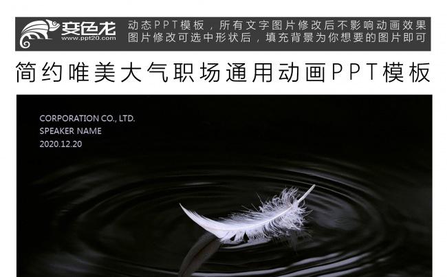 简约唯美大气职场通用动画PPT模板缩略图