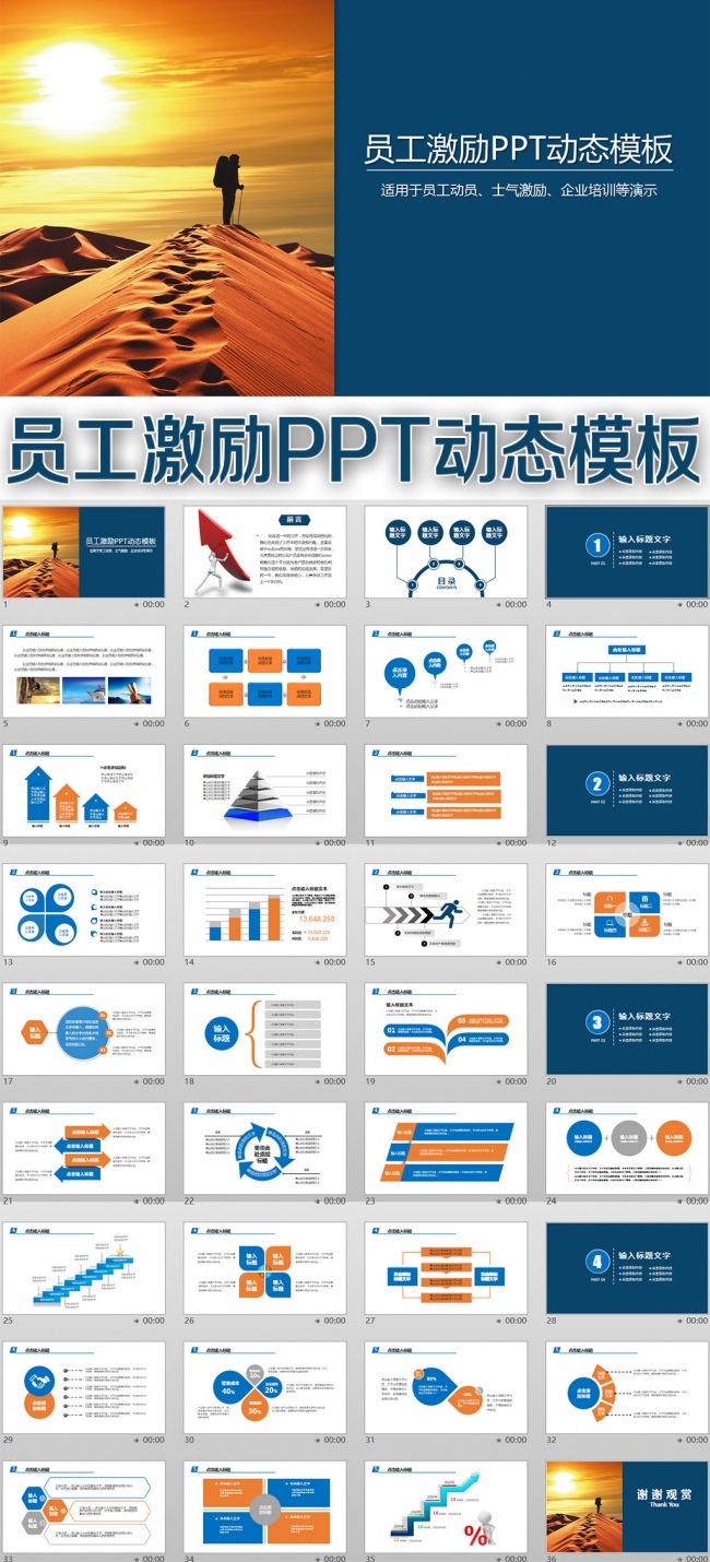 员工激励PPT动态模板