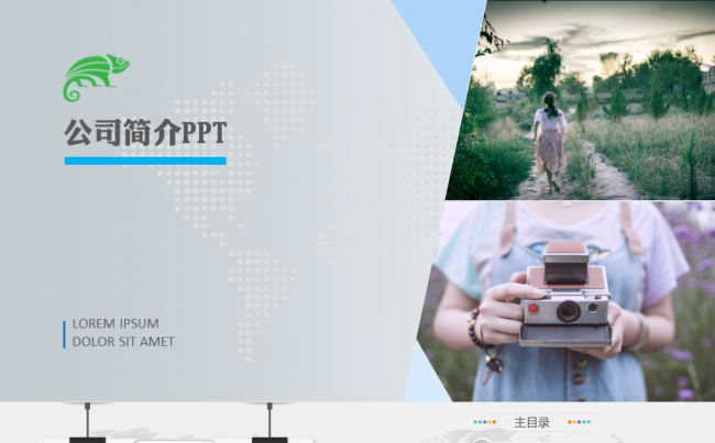 精品商务公司简介企业文化新年计划（送180图标支持一键改色）缩略图
