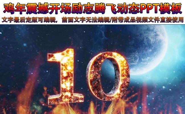 2017鸡年年会开场动态ppt模板缩略图