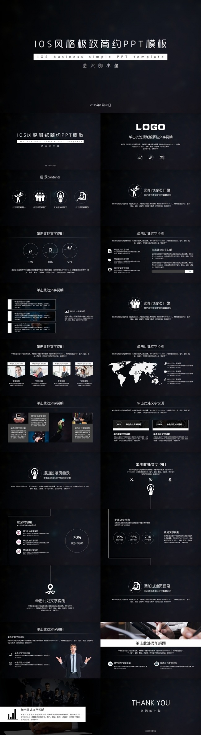 IOS商务工作计划总结PPT模板