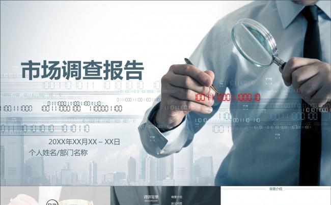 市调报告市场调研调查报告商务模板市场营销策划分析模板缩略图