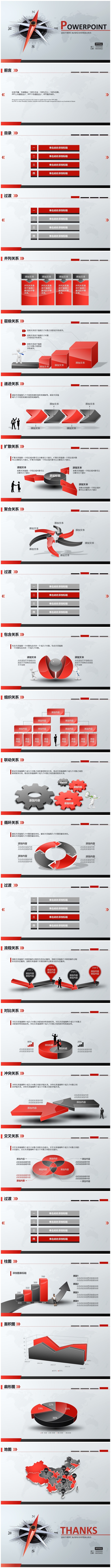 （精品推荐）2017红黑商务简约通用PPT模板