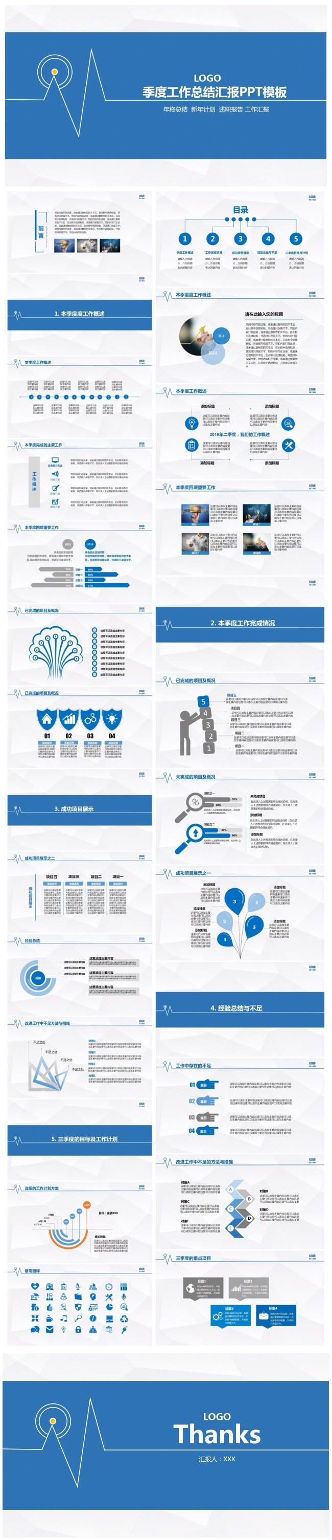 【龙姐PPT】2工作汇报计划、项目、年终总结、商务通用PPT
