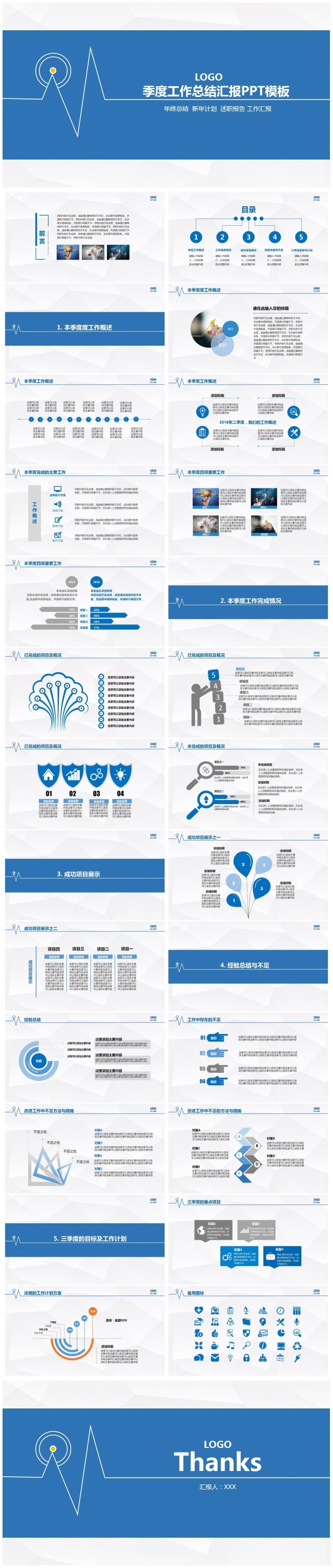 【龙姐PPT】3工作汇报、计划、年终总结、商务通用PPT