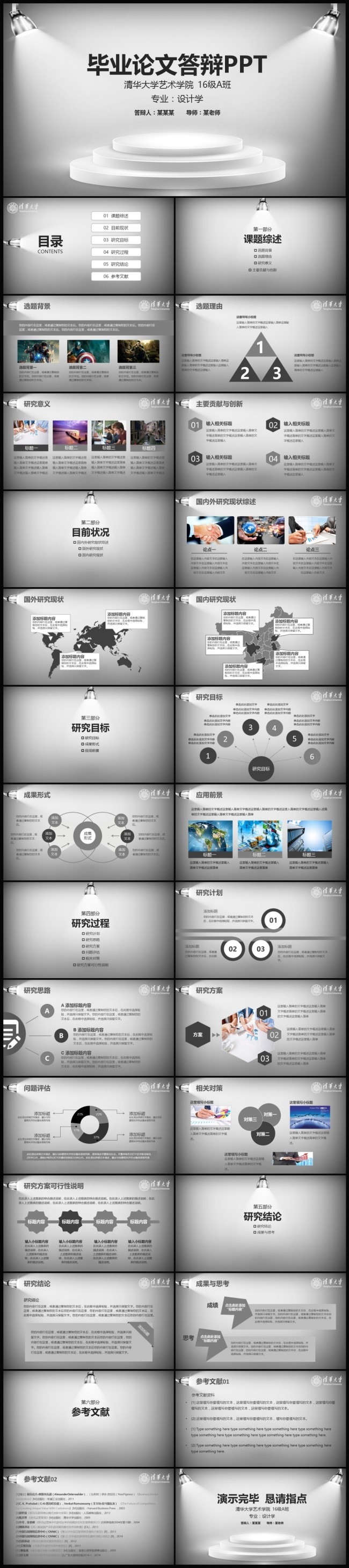 【精品】创意实用型毕业论文答辩PPT模板