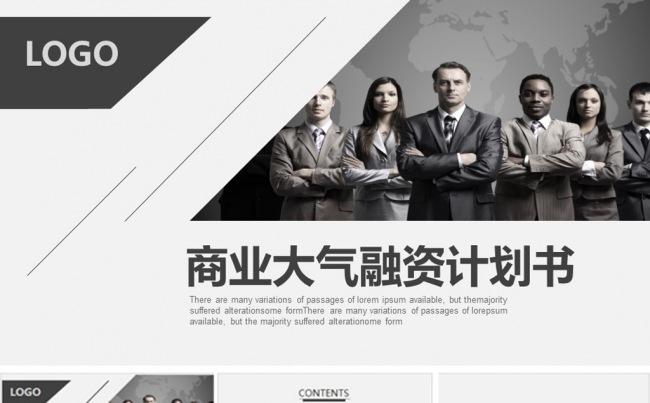 欧式高级灰大气商业融资计划书ppt模板缩略图