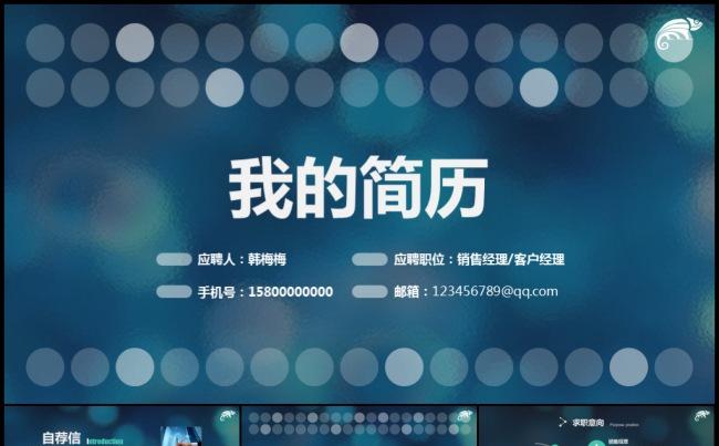 IOS个性酷炫高端人才毕业求职竞聘应聘简历模板缩略图