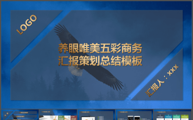 2016养眼唯美五彩欧美公司企业商务汇报策划总结PPT模板缩略图