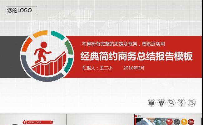 经典简约商务总结报告ppt模板缩略图