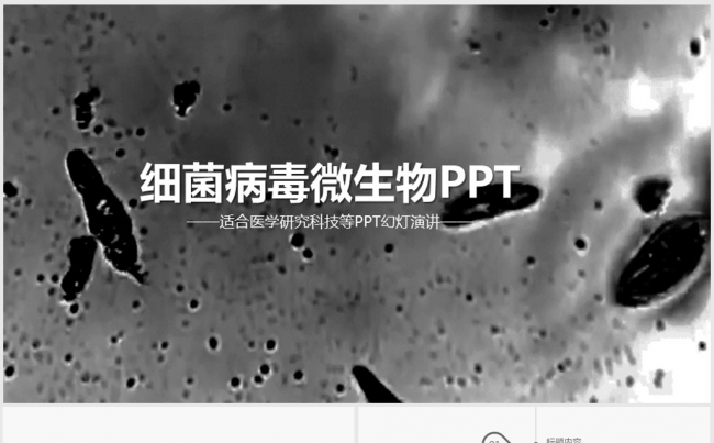 显微镜下细菌病毒微生物ppt动态模板缩略图