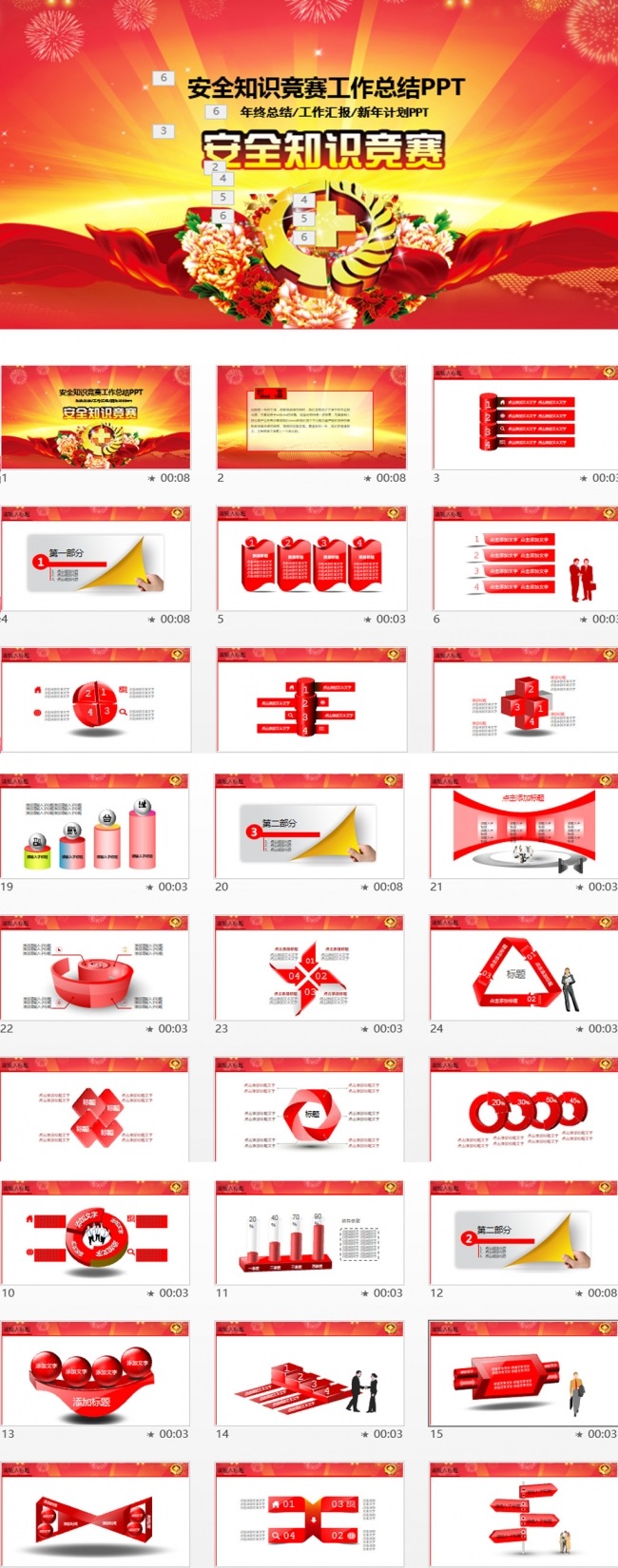 精美安全生产知识竞赛通用PPT
