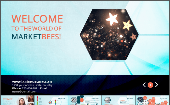 简洁实用效率欧美大气好看商务PPT模板缩略图