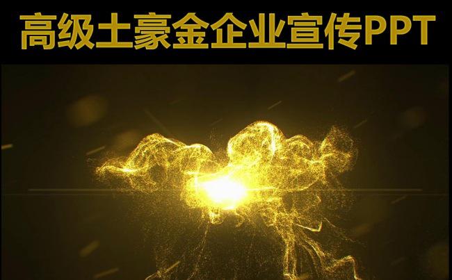 最顶级高端的土豪金企业公司简介动态PPT缩略图