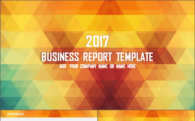动态lowploy风格商务年终汇报类PPT模板缩略图