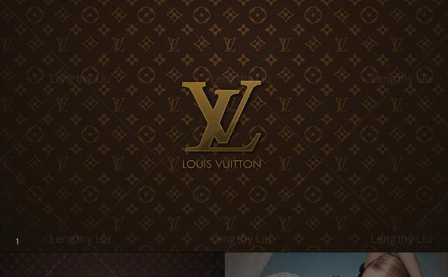 【LY】广告LV路易威登风格奢侈品类PPT模板缩略图