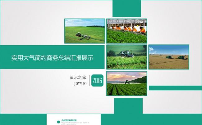 绿色实用大气简约商务总结汇报项目展示模板缩略图