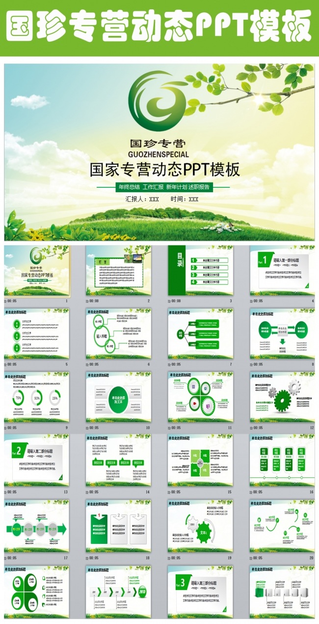 新时代健康产业国珍专营ppt模板