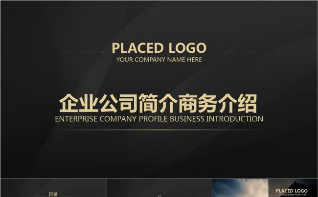 极简商务金色大气公司简介动画PPT模板缩略图