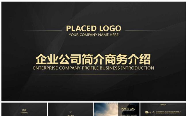黑色 大气 企业宣传 公司简介 商务介绍 汇报总结缩略图