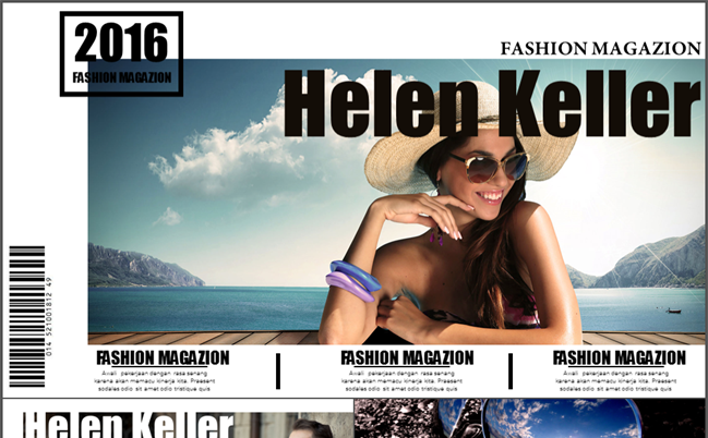 海伦凯勒Helen Kelleri高端杂志广告宣传PPT模板缩略图