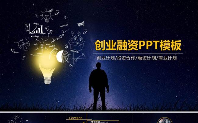 金色创业融资商务项目计划书ppt模板缩略图