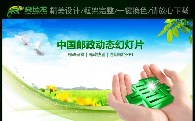 中国邮政工作总结汇报述职报告动态PPT缩略图