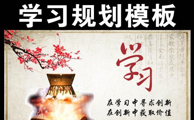 学习规划复古卷轴中国风PPT模板缩略图