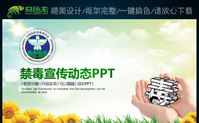 禁毒宣传公安缉毒新型毒品PPT模板缩略图