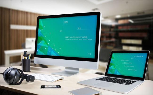 清爽实习报告述职汇报IOS苹果风PPT模板缩略图