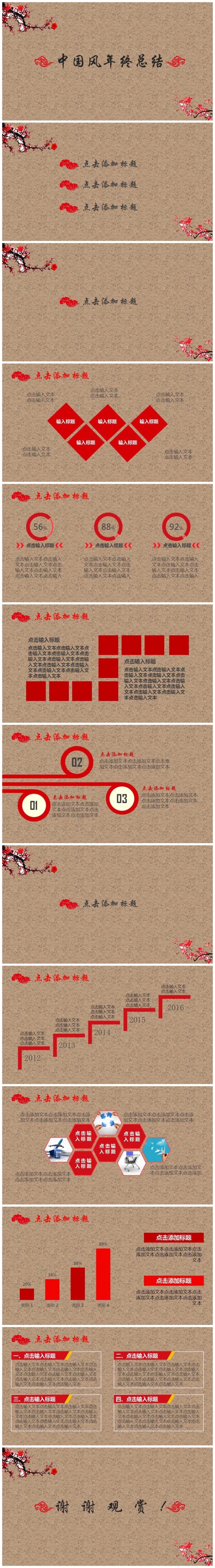 中国风经典商务总结PPT