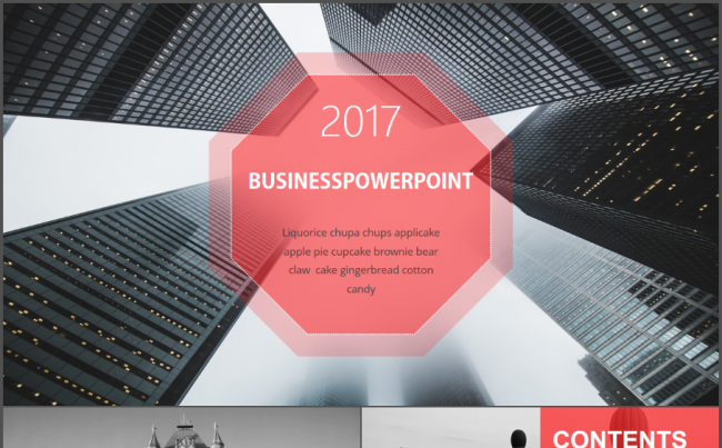 欧美高端大气红色实用简洁扁平可视化商务PPT模板99缩略图