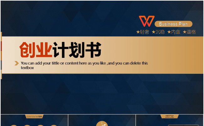 现代高端精美简约大气框架完整创业融资商业计划书PPT模板缩略图