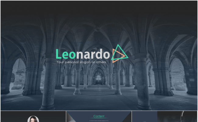 文艺商务动感模板01－《leonardo》缩略图